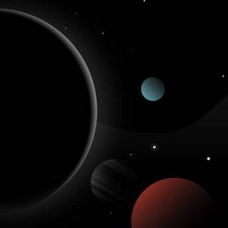 iPhone black planet wallpaper