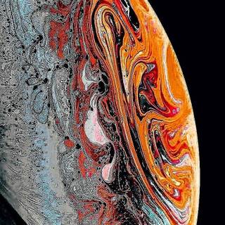 iPhone black planet wallpaper