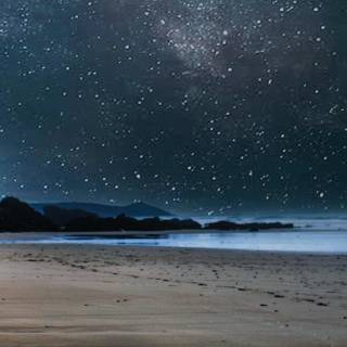 iPhone night beach wallpaper