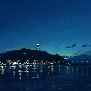 iPhone night beach wallpaper