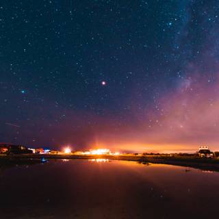 iPhone night beach wallpaper