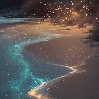 iPhone night beach wallpaper