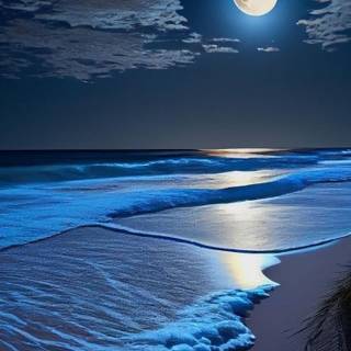 iPhone night beach wallpaper