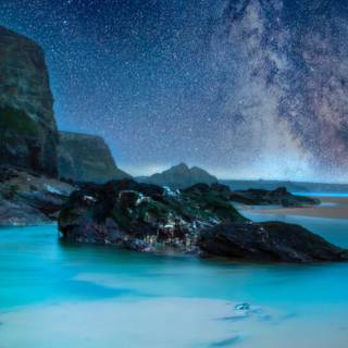 iPhone night beach wallpaper