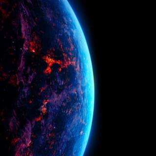 iPhone black planet wallpaper