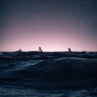 iPhone night beach wallpaper