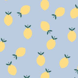 Lemon and blue wallpaper