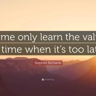 Value of time wallpaper