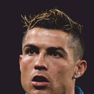 Cristiano Ronaldo noodle hair wallpaper