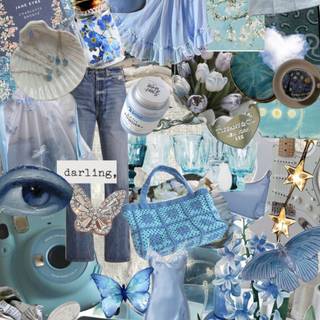 Blue coquette wallpaper