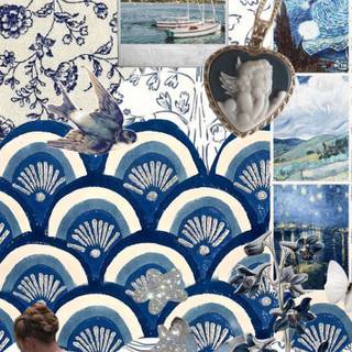 Blue coquette wallpaper