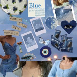 Blue coquette wallpaper