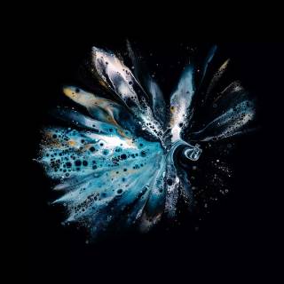 White black and blue wallpaper