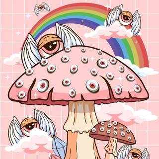 Pink weirdcore wallpaper