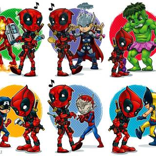 Thor and Deadpool wallpaper