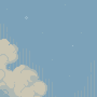 Blue pixel art wallpaper