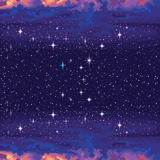 Blue pixel art wallpaper