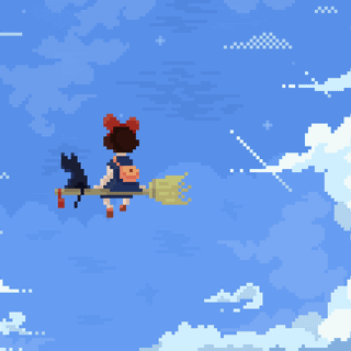 Blue pixel art wallpaper