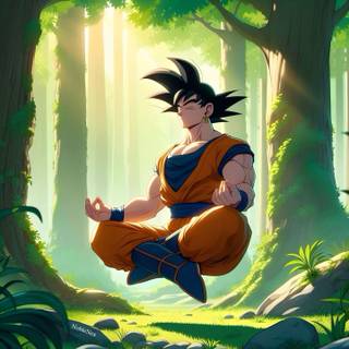 Goku meditation wallpaper