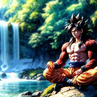 Goku meditation wallpaper