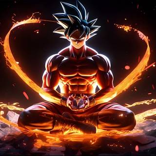 Goku meditation wallpaper