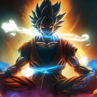 Goku meditation wallpaper