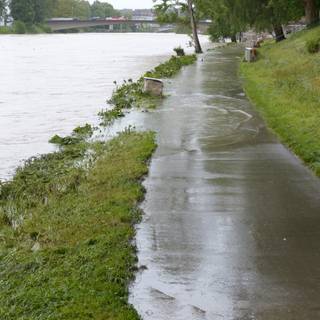 Rainy village wallpaper