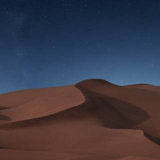Desert at night 4k wallpaper