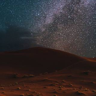 Desert at night 4k wallpaper