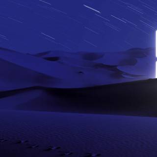 Desert at night 4k wallpaper