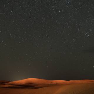 Desert at night 4k wallpaper