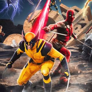 Deadpool and Wolverine iPhone wallpaper