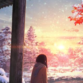 Anime sunrise phone wallpaper