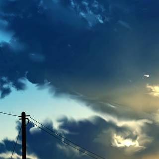 Anime sunrise phone wallpaper