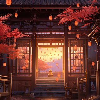 Anime sunrise phone wallpaper