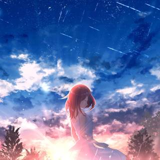 Anime sunrise phone wallpaper