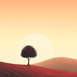 Minimalist landscape phone wallpaper