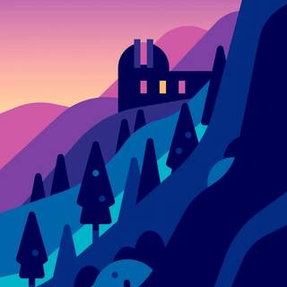 Minimalist landscape phone wallpaper