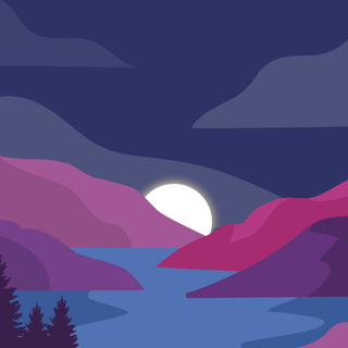 Minimalist landscape phone wallpaper