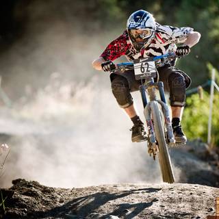 Mountain downhill race wallpaper