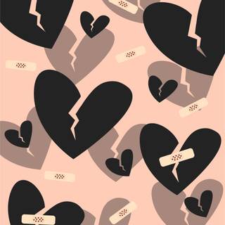Broken heart iPhone wallpaper