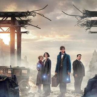 Newt Scamander and Harry Potter wallpaper