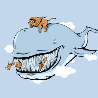 Whale cartoon wallpaper