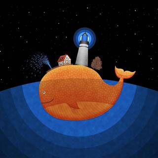 Whale cartoon wallpaper