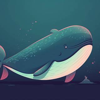 Whale cartoon wallpaper