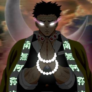 Glowing anime phone wallpaper