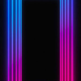 iPhone neon border wallpaper