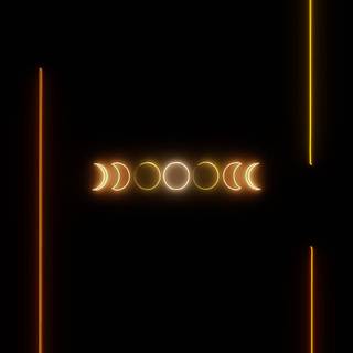 iPhone neon border wallpaper