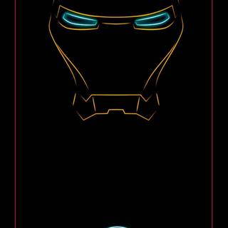 iPhone neon border wallpaper