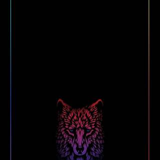 iPhone neon border wallpaper